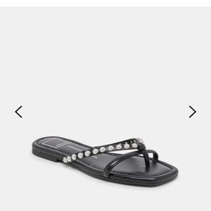 Dolce Vita Lucca Pearl Sandals Black Pearls